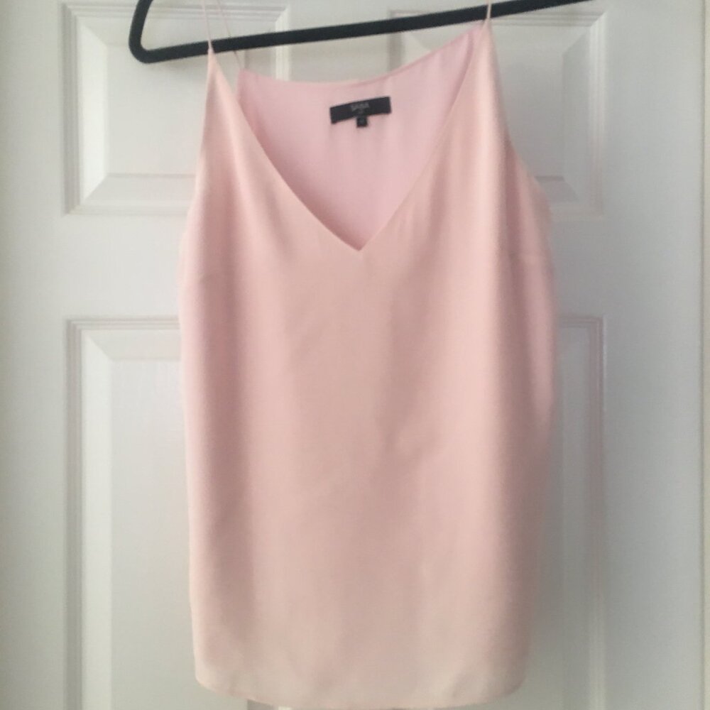 New  Silk Shell Pink V-Neck Camisole by Saba -- Gorgeous